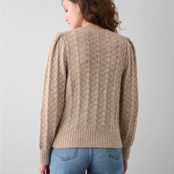 White and Warren Alpaca Pointelle Crewneck Sweater XS NWOT - Picture 6 of 6